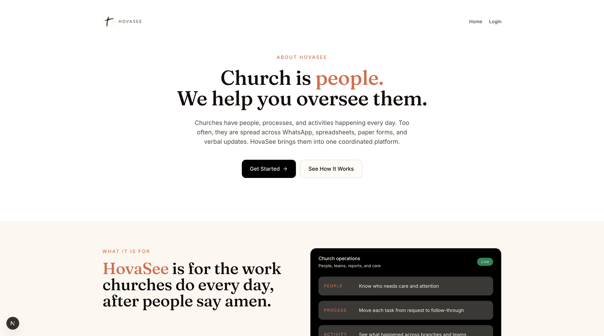 HovaSee - Church Management and Operations